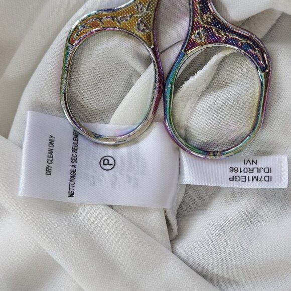 Ivanka Trump Dress 12 Patchwork Floral Sleeveless Assymetric Handkerchief Hem - Picture 14 of 16